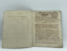 Exceptionnel manuscrit : [Manuscrit, Franc-Ma&ccedil;onnerie, Philal&egrave;thes &agrave; l'Orient de Lille] Constitutions, R&eacute;glements et Statuts du Coll&egrave;ge des ...