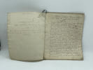 Exceptionnel manuscrit : [Manuscrit, Franc-Ma&ccedil;onnerie, Philal&egrave;thes &agrave; l'Orient de Lille] Balthazar-Hyacinthe-Olivier Le Gonidec de Traissan (1754-1817) ...