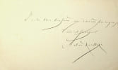 Pi&egrave;ce autographe sign&eacute;e. Ars&egrave;ne Houssaye (1814-1896), &eacute;crivain.
