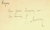 Pi&egrave;ce autographe sign&eacute;e. Ernest Reyer (1823-1909), compositeur.