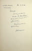 Lettre autographe sign&eacute;e. Jacques Chastenet (1893-1978), historien, diplomate, membre de l'Acad&eacute;mie fran&ccedil;aise. 
