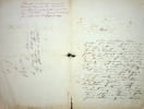 Lettre autographe sign&eacute;e. Charles Marchal dit Marchal de Bussy (1822-1870), &eacute;crivain, journaliste, fils naturel de Philippe Dupin (1795-1846) selon ...
