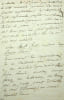 Lettre autographe au duc de Montebello. Christine-Zoe de Montjoye (1778-1849), marquise de Dolomieu, premi&egrave;re dame d'honneur de la reine Marie-Am&eacute;lie. ...