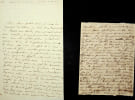Lettre autographe . Jos&eacute;phine-Louise Lannes (1806-1889), fille du mar&eacute;chal Lannes, baronne de Monville. 