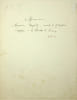 Manuscrit autographe sign&eacute;. Jean-Marc Seguin (1823-1911), professeur de physique, auteur d'une th&egrave;se sur les couleurs accidentelles (illusions ...