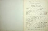 Manuscrit autographe sign&eacute;. Jean-Marc Seguin (1823-1911), professeur de physique, auteur d'une th&egrave;se sur les couleurs accidentelles (illusions ...