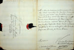 Lettre autographe sign&eacute;e. Louis-Nicolas Le Tellier de Souvr&eacute; (1667-1725), abb&eacute; (commendataire), militaire, ma&icirc;tre de la Garde-Robe du Roi. 