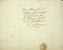 Lettre autographe sign&eacute;e. Vallin &agrave; Brissac (Maine-et-Loire), huissier public. Vraisemblablement Jacques-Claude-Urbain Vallin (1778-?). 