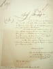 Lettre autographe sign&eacute;e. Louis-Joseph du Plessis-Mauron de Gren&eacute;dan (1767-1842), magistrat, homme politique, d&eacute;put&eacute; d'Ille-et-Villaine, maire de ...