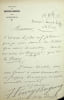 Lettre autographe sign&eacute;e. Henry Buguet (1845-1920), journaliste, &eacute;crivain. 