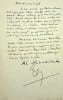Lettre autographe sign&eacute;e. Cl&eacute;ment Malhomme (1898-1969), g&eacute;n&eacute;ral. 