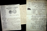Lettre autographe sign&eacute;e. Adrien Jarry de Mancy (1796-1862), &eacute;crivain, professeur d'histoire. 