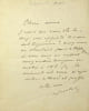 Lettre autographe sign&eacute;e. Beno&icirc;t Constant Coquelin dit Coquelin a&icirc;n&eacute; (1841-1909), acteur, &eacute;crivain. 