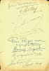 Pi&egrave;ce sign&eacute;e. Jacqueline Dor (1929-1972), actrice ; Fran&ccedil;oise Rosay, (1891-1974), actrice ; Suzanne Grey (1917-2005), actrice ; Harry S&eacute;gu&eacute;la ...