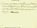 Pi&egrave;ce sign&eacute;e. Joseph-Louis-Dominique de Cambis (1706-1772), marquis de Velleron, colonel g&eacute;n&eacute;ral de l'infanterie de la ville d'Avignon et du Comtat. 