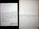 Lettre autographe sign&eacute;e. Giovanni Bartolomeo Marenco (XIXe), avocat, professeur de droit, conseiller juridique du roi i.e. Charles-F&eacute;lix de Savoie. 