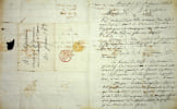 Lettre sign&eacute;e. Jean Estrangin (1760-ca.1811), juge, pr&eacute;sident du tribunal de Tarascon, substitut du parlement de Provence. 