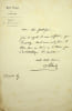 Lettre autographe sign&eacute;e. Auguste Solard (1808-1874), secr&eacute;taire du mar&eacute;chal Oudinot. 