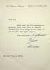 Lettre sign&eacute;e. Pierre Messmer (1916-2007), homme d'&eacute;tat, ministre, premier ministre. 