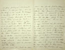 Lettre autographe sign&eacute;e. Charles Timbal (1821-1880), peintre, collectionneur, critique d'art. 