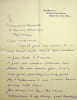 Lettre autographe sign&eacute;e. R.S. Bloomfield (?-1970), membre anglais de la soci&eacute;t&eacute; th&eacute;osophique. 