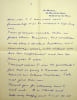 Lettre autographe sign&eacute;e. R.S. Bloomfield (?-1970), membre anglais de la soci&eacute;t&eacute; th&eacute;osophique. 