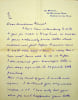 Lettre autographe sign&eacute;e. R.S. Bloomfield (?-1970), membre anglais de la soci&eacute;t&eacute; th&eacute;osophique. 