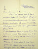 Lettre autographe sign&eacute;e. R.S. Bloomfield (?-1970), membre anglais de la soci&eacute;t&eacute; th&eacute;osophique. 