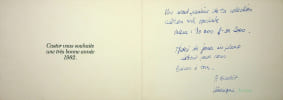 Lettre autographe sign&eacute;e. V&eacute;ronique Sanson (n&eacute; en 1949), chanteuse, compositrice, pianiste. 