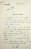 Lettre autographe sign&eacute;e. Andr&eacute; Dulin (1900-1973), homme politique, s&eacute;nateur, maire, ministre. 