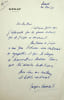 Lettre autographe sign&eacute;e. Jacques Verneuil (1899-1982), homme politique, d&eacute;put&eacute;, s&eacute;nateur. 