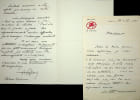 Lettre autographe sign&eacute;e (lot de 3). L&eacute;on-Alexandre Rapenne (1876-1961), g&eacute;n&eacute;ral, alors colonel du 152e R.I. &agrave; Colmar. 