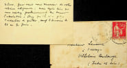 Carte autographe . Jean-Louis Goarnisson (1897-1981), m&eacute;decin, pr&ecirc;tre, homme politique, tr&egrave;s actif en Haute-Volta (Burkina Faso). 