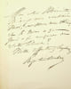 Lettre autographe sign&eacute;e. Augustine Brohan (1824-1893), actrice, salonni&egrave;re, ma&icirc;tresse du futur Napol&eacute;on III.