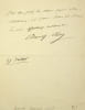 Lettre autographe sign&eacute;e. Jeanne Arnould-Plessy (1819-1897), actrice, soci&eacute;taire de la Com&eacute;die-Fran&ccedil;aise. 