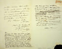 Lettre autographe sign&eacute;e. Louis Gabriel Taillefer (1767-1852), pr&ecirc;tre, p&eacute;dagogue, traducteur, proviseur du coll&egrave;ge Louis-Le-Grand ; Victor de Lanneau ...