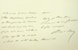 Lettre autographe sign&eacute;e. Henri Blaze de Bury (1813-1888), &eacute;crivain, po&egrave;te, compositeur. 