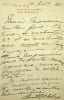 Lettre autographe sign&eacute;e. Rose Blaze de Bury (1813-1894), femme de lettres britannique, &eacute;pouse d'Henri, po&egrave;te, compositeur. 