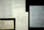 Lettre autographe sign&eacute;e (lot de 3). Louis Bourny (18..-19..), r&eacute;gisseur g&eacute;n&eacute;ral de la Com&eacute;die-Fran&ccedil;aise, directeur de th&eacute;&acirc;tre, metteur en sc&egrave;ne. 