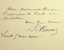Lettre autographe sign&eacute;e. Alexandre Z&eacute;va&egrave;s (1873-1953), avocat, homme politique, socialiste, &eacute;crivain.