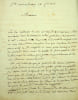Lettre autographe sign&eacute;e &agrave; Olympe de Bianchi. Louis-Joseph de Morard d'Arc&egrave;s (1766-1845), marquis, page du comte d'Artois, capitaine de cavalerie ; ...