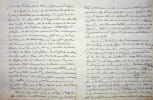 Lettre autographe sign&eacute;e &agrave; Olympe de Bianchi. Louis-Joseph de Morard d'Arc&egrave;s (1766-1845), marquis, page du comte d'Artois, capitaine de cavalerie.