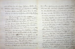 Lettre autographe sign&eacute;e &agrave; Olympe de Bianchi. Louis-Joseph de Morard d'Arc&egrave;s (1766-1845), marquis, page du comte d'Artois, capitaine de cavalerie.