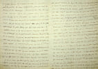 Lettre autographe &agrave; Olympe de Bianchi. Louis-Apollinaire de La Tour du Pin-Montauban (1744-1807), &eacute;v&ecirc;que de Nancy, archev&ecirc;que d'Auch puis de Troyes. 
