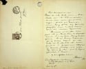 Lettre autographe sign&eacute;e au peintre Jules H&eacute;bert. David-Fran&ccedil;ois Munier (1798-1872), pasteur protestant suisse, homme politique. 