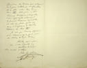 Lettre autographe sign&eacute;e. Gustave Ducoudray (1838-1906),  historien, p&eacute;dagogue. 