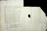 Lettre autographe sign&eacute;e. Joseph d'Hesmivy d'Auribeau (1688?-1776), pr&ecirc;tre oratorien, jans&eacute;niste (appelant), seigneur de Lauzi&egrave;re. 