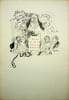 Gravure - Menu - tirage sur v&eacute;lin d'Arches. Albert Robida (1848-1926), illustrateur, caricaturiste, graveur, &eacute;crivain. 