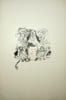 Gravure - Menu. Albert Robida (1848-1926), illustrateur, caricaturiste, graveur, &eacute;crivain. 