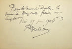 Pi&egrave;ce autographe sign&eacute;e - Re&ccedil;u. Albert Robida (1848-1926), illustrateur, caricaturiste, graveur, &eacute;crivain. 